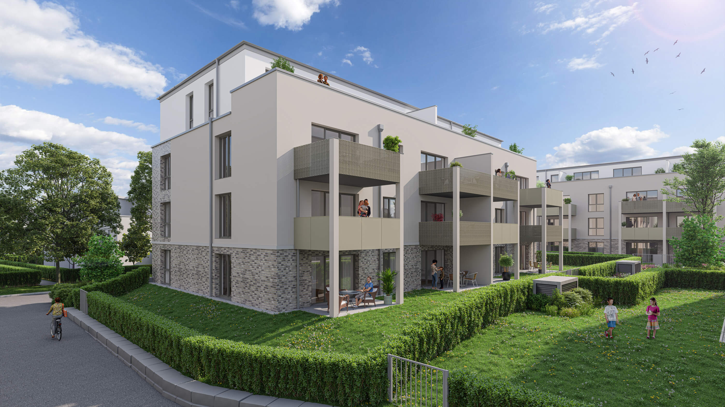 Eigentumswohnungen Landwehr Quartier Hattersheim - Außenansicht Eigentumswohnungen Landwehr Quartier Hattersheim - Außenansicht