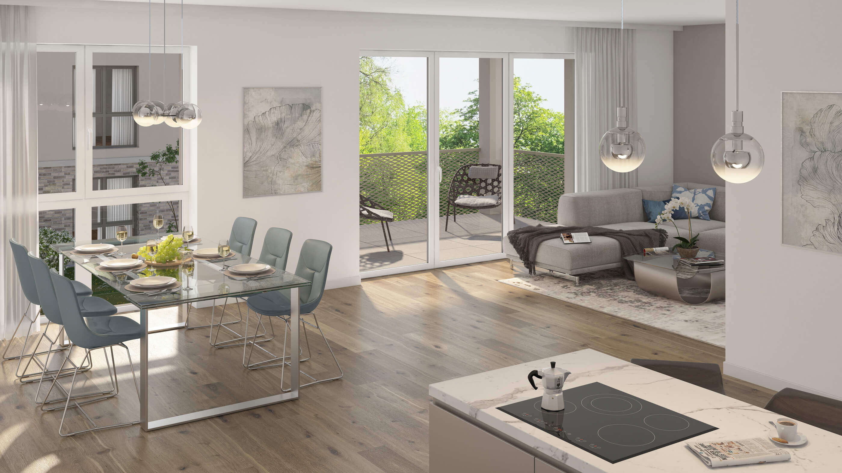 Eigentumswohnungen Landwehr Quartier Hattersheim - Innenansicht Eigentumswohnungen Landwehr Quartier Hattersheim - Innenansicht