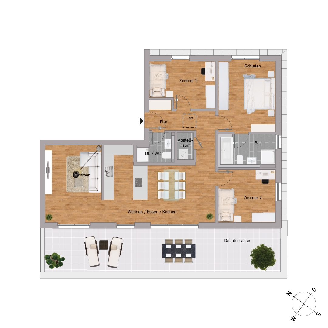 50% verkauft: Exklusives Penthouse mit großzügiger Dachterrasse – Luxus auf 123 m² - KB00010/G2/E5/Eh1