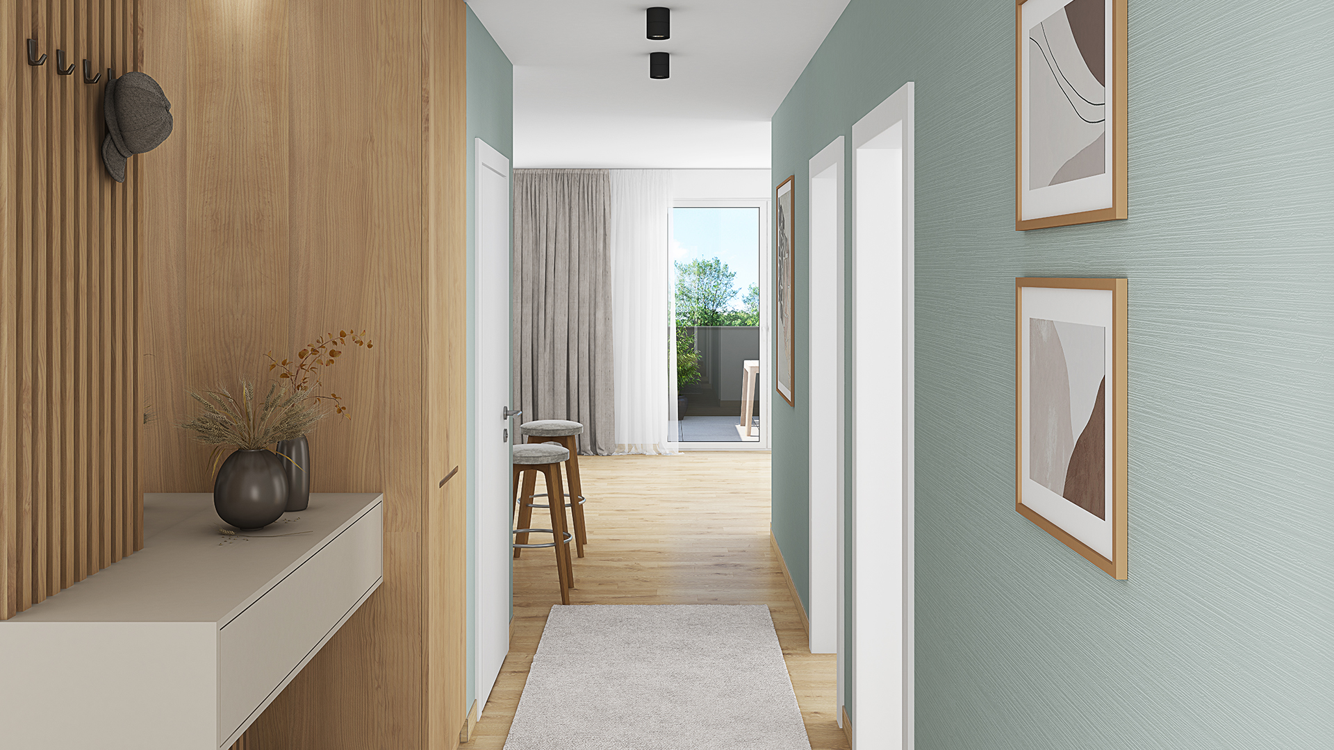 70% verkauft: Penthouse-Luxus: 3 Zi. im Staffelgeschoss mit Dachterrasse (KfW55) - KB00010/G5/E5/Eh1