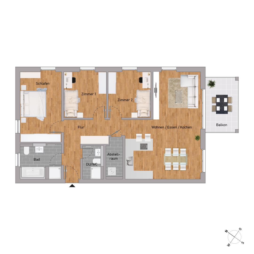 50% verkauft: Ihr neues großzügiges 4-Zi. KfW55 Zuhause, im 1. OG in Hattersheim - KB00010/G8/E2/Eh1