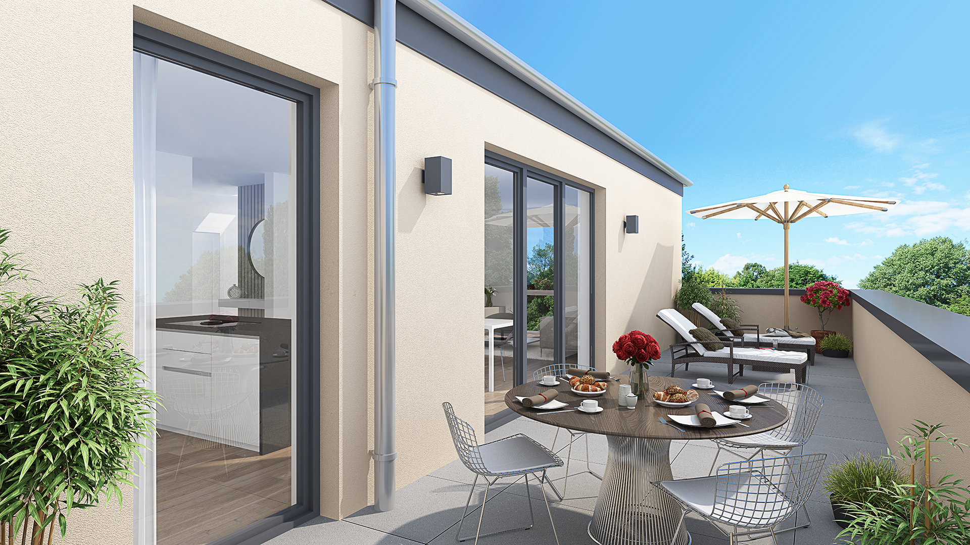 50% verkauft: Luxuriöses 3-Zimmer Penthouse, KfW55, mit großer Dachterrasse in Hattersheim - KB00010/G8/E4/Eh2