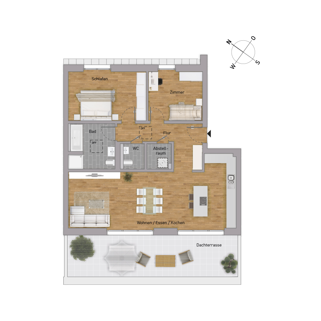 Ab Herbst 2025 einzugsbereit! 3-Zimmer-Penthousewohnung inkl. Dachterrasse (KfW40-NH) - KB00002/G3/E4/Eh2 Ab Herbst 2025 einzugsbereit! 3-Zimmer-Penthousewohnung inkl. Dachterrasse (KfW40-NH) - KB00002/G3/E4/Eh2