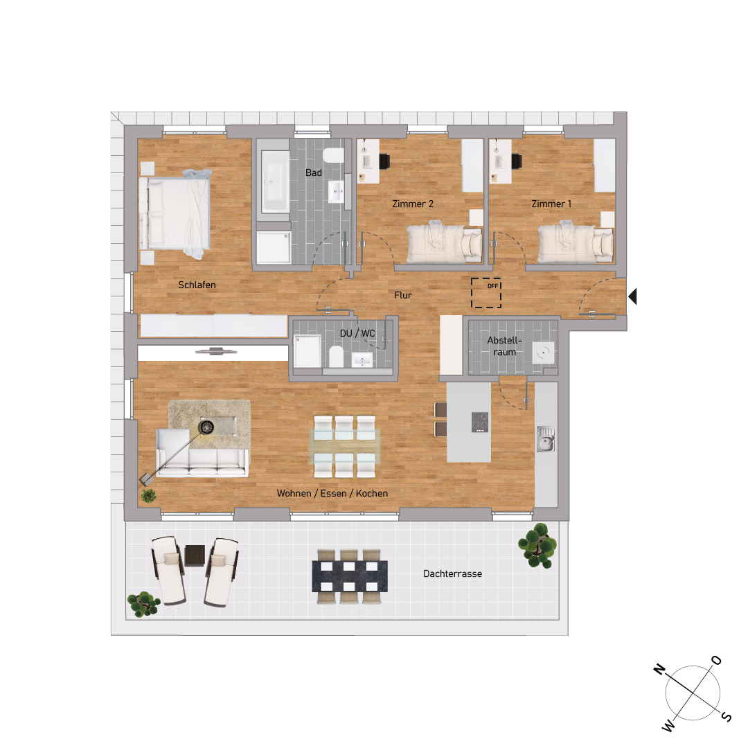 50% verkauft: Penthouse mit großzügiger Dachterrasse – Ihr Rückzugsort auf 131 m² - KB00010/G2/E5/Eh2
